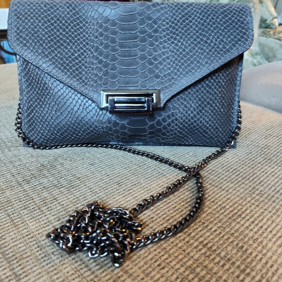 Vintage Crocodile Embossed Leather Bag. Excellent condition - Picture 4 of 15